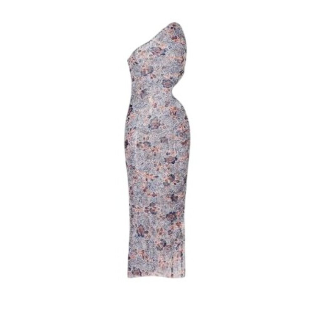 Misa Los Angeles Aries One Shoulder Side Cut-Out Bodycon Dress $350 MSRP - Picture 7 of 8